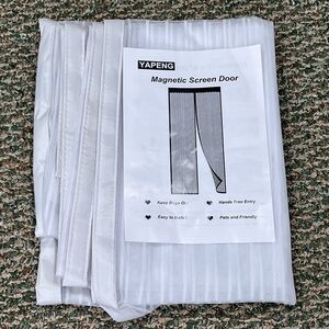 NWT Magnetic Mesh White Self-Sealing Portable Screen Door